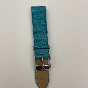 Michele alligator 20 mm green leather watch band